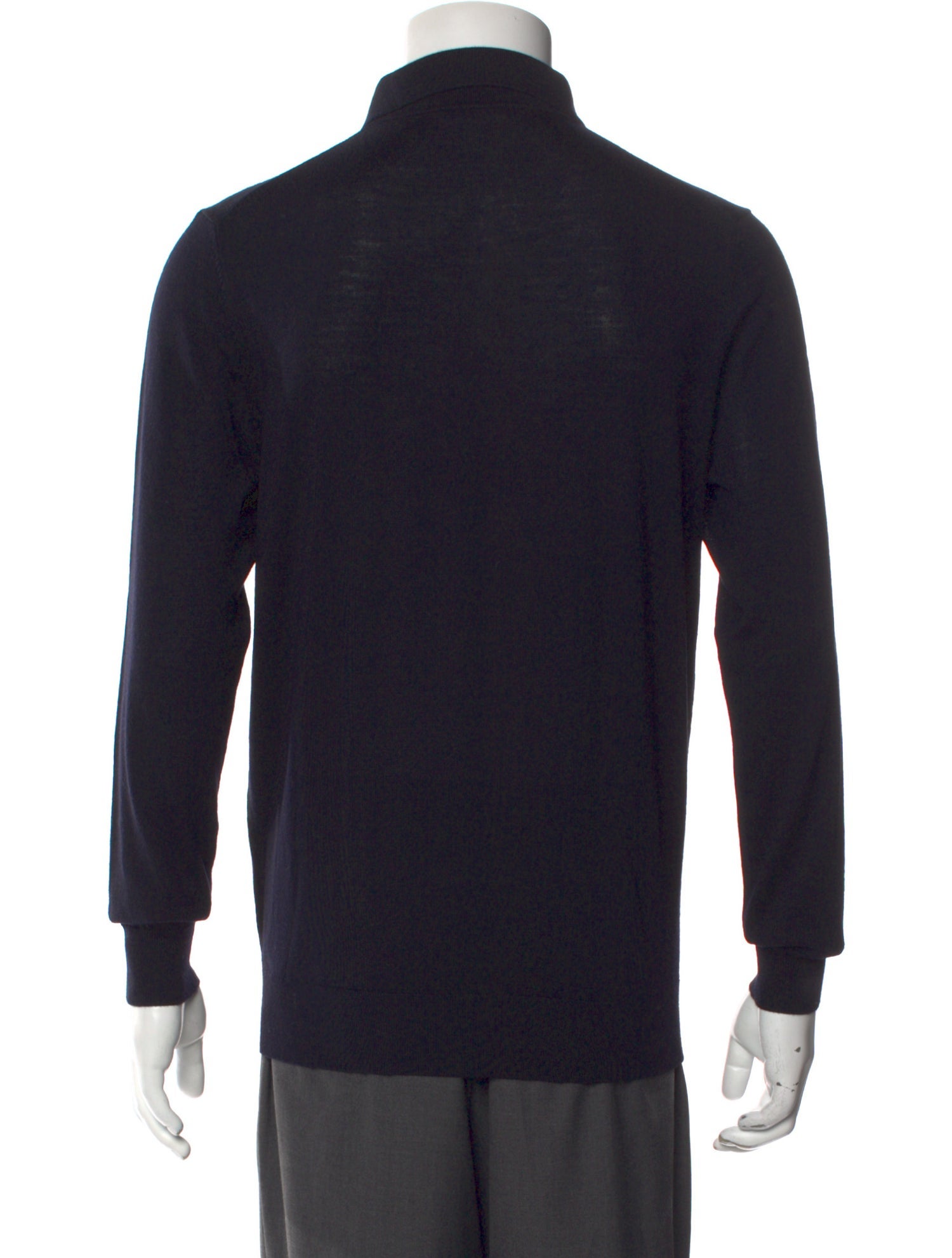 Suitsupply Wool Collar Polo Sweater